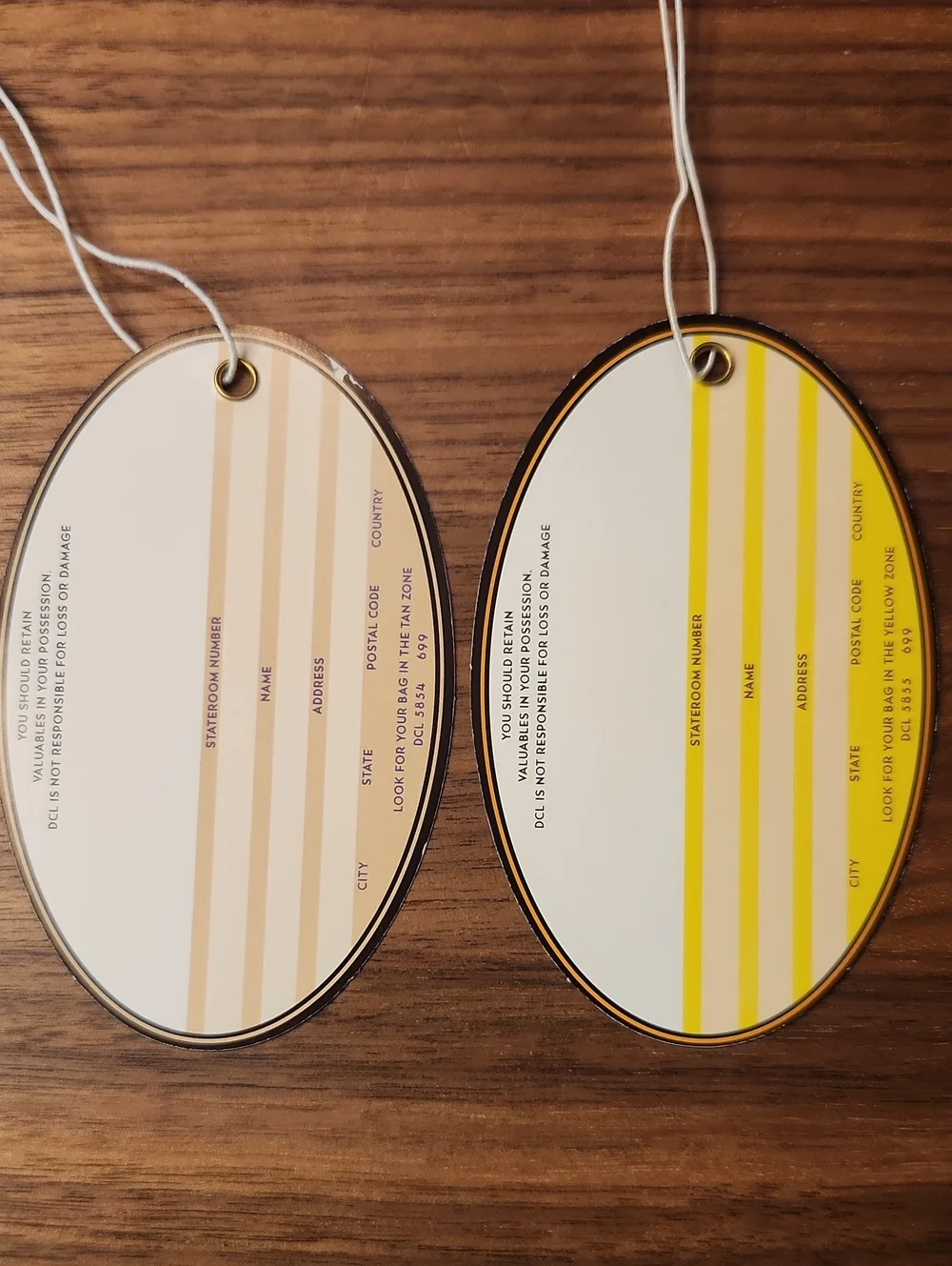 Vintage 1999-2001 Disney Cruise Line Luggage Tags - Set of 11